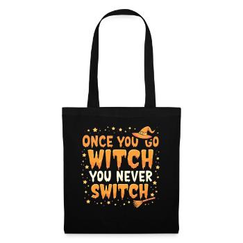 Costume de sorcière d’Halloween Balai de sorcière - Sac en tissu - noir - Devant