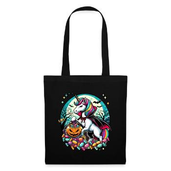 Funny Vampire Unicorn Loves Candy - Tote Bag - black - Front
