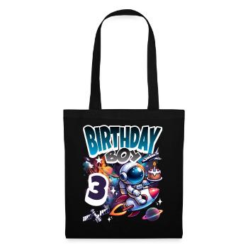 Astronaute 3ème Anniversaire Espace - Sac en tissu - noir - Devant