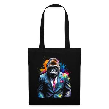 Costume de gorille singe Imprimé de conception d’animaux colorés - Sac en tissu - noir - Devant