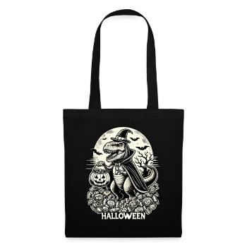 La sorcière drôle d'Halloween T-Rex adore les bonbons - Sac en tissu - noir - Devant