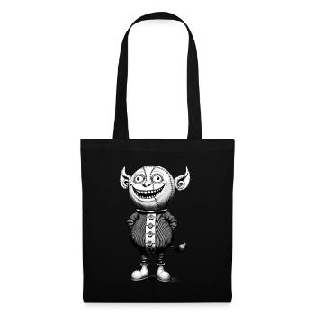 Gruseliges Monster Design Halloween Gnome Outfit - Stoffbeutel - Schwarz - Vorne