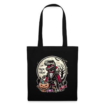 Funny T-Rex Vampire Loves Candy - Tote Bag - black - Front