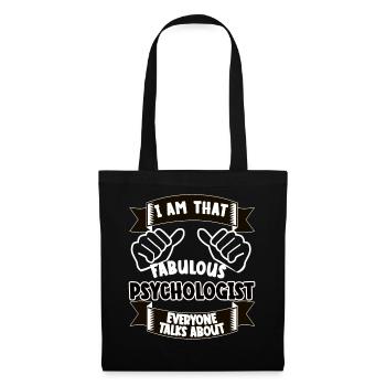 psychologue drôle de dicton cadeau - Sac en tissu - noir - Devant