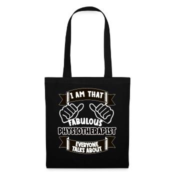 Kinésithérapeute Drôle Dicton Cadeau - Sac en tissu - noir - Devant