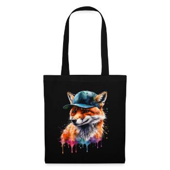 Casquette Fox Snapback Cool Animal Design Print - Sac en tissu - noir - Devant