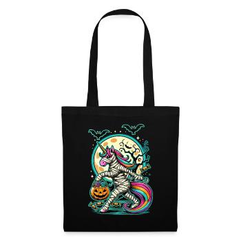 Maman licorne drôle aime les bonbons - Sac en tissu - noir - Devant
