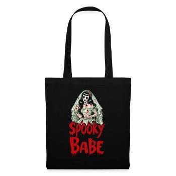 Spooky Babe Retro Bridal Horror Women's Costume - Tote Bag - black - Front