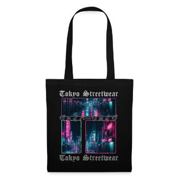 Vaporwave Aesthetics Japan Tokyo Streetwear - Tote Bag - black - Front