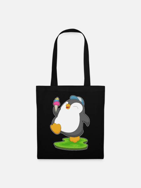 Pinguin Waffeleis - Stoffbeutel - Schwarz