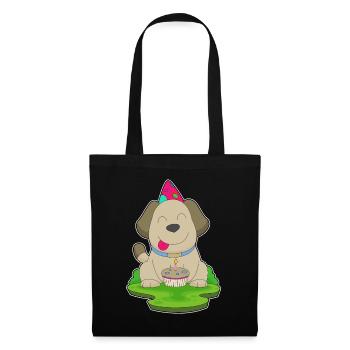 Gâteau d’anniversaire pour chien - Sac en tissu - noir - Devant