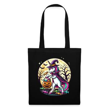 La sorcière licorne drôle aime les bonbons - Sac en tissu - noir - Devant