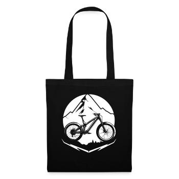 Mountain Bike Cyclist Sketch - Tote Bag - black - Front
