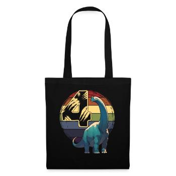 Brachiosaurus 4 Years 4th Birthday Gift - Tote Bag - black - Front