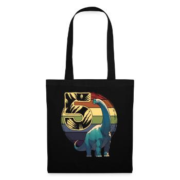 Brachiosaurus 5 Years 5th Birthday Gift - Tote Bag - black - Front