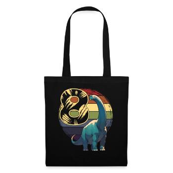 Brachiosaurus 8 Jahre 8. Geburtstag Geschenk - Stoffbeutel - Schwarz - Vorne