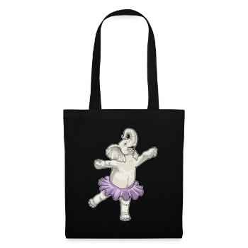Elephant Ballerina Ballet Dance - Tote Bag - black - Front