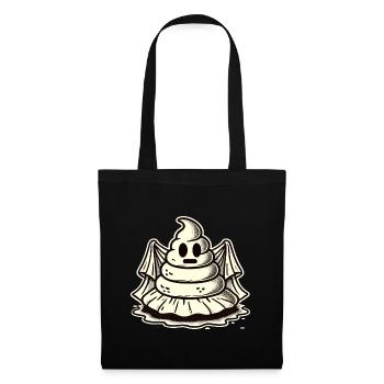 Drôle caca tas d’excréments fantôme humoristique - Sac en tissu - noir - Devant