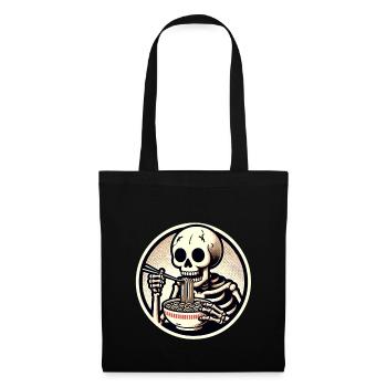 Skeleton Ramen Noodles for Scary Movies Japanese - Tote Bag - black - Front