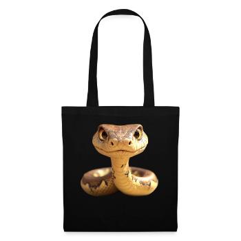 Serpent Python Cobra Mamba Serpent à sonnettes Serpent - Sac en tissu - noir - Devant
