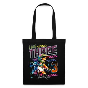 3e anniversaire des filles de motocross - Sac en tissu - noir - Devant