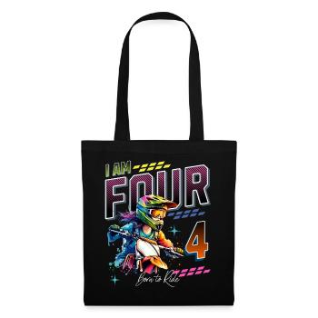 4ème anniversaire des filles de motocross - Sac en tissu - noir - Devant