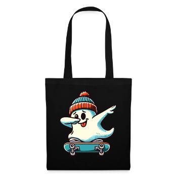 Skateboaring Dabbing Ghost Skateboard Dab - Tote Bag - black - Front