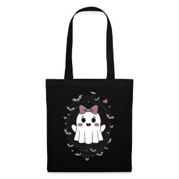 Cute Ghost with Bats - Tote Bag - black - Front