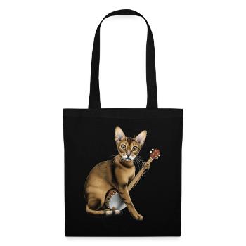 Oriental Shorthair Cat Bluegrass Banjo Games - Tote Bag - black - Front