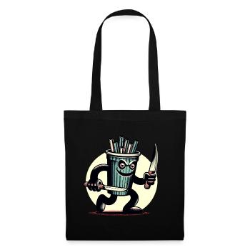 Scary Psycho Drinking Cup Drinks - Tote Bag - black - Front