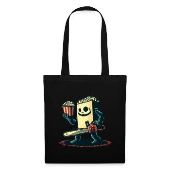 Scary Psycho Popcorn for scary movies - Tote Bag - black - Front