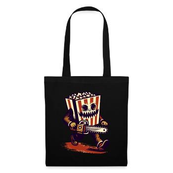 Scary Psycho Popcorn for scary movies - Tote Bag - black - Front
