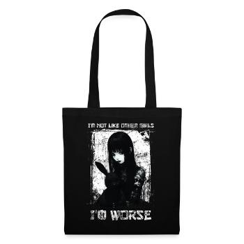 Not Like Other Girls Dark Anime Girl Goth Bunny - Tote Bag - black - Front