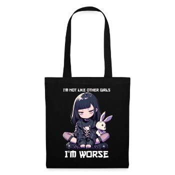 Not Like Other Girls Goth Girl Bunny Kawaii Gothic - Tote Bag - black - Front