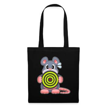Cible de fléchettes de souris - Sac en tissu - noir - Devant