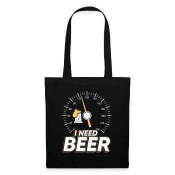 I need beer - Stoffbeutel - Schwarz - Vorne