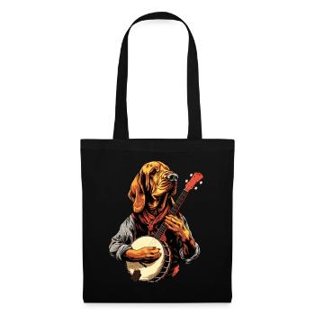 Bloodhound Dog Bluegrass Banjo Player - Tote Bag - black - Front