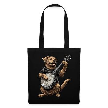 Chesapeake Bay Retriever Chien Bluegrass Banjo Spie - Sac en tissu - noir - Devant