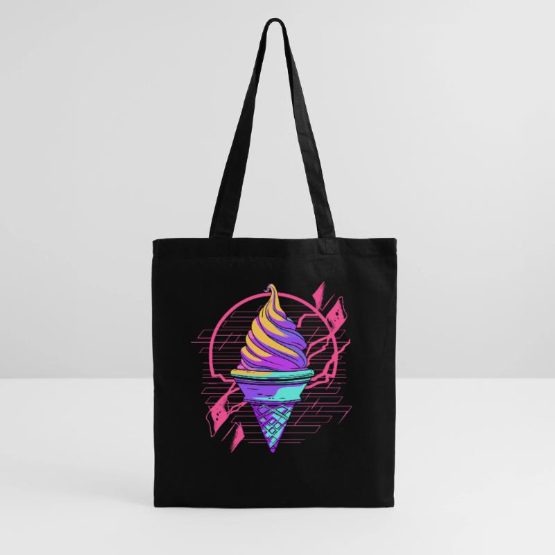 Cornet de crème glacée Synthwave Sac en tissu