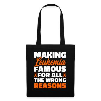 leukemia awareness blood cancer fight - Tote Bag - black - Front