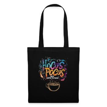 Hocus Pocus Bunter Kaffee Halloween Lustig - Stoffbeutel - Schwarz - Vorne