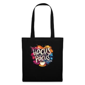 Buntes Hocus Pocus Kaffee Design Lustig - Stoffbeutel - Schwarz - Vorne