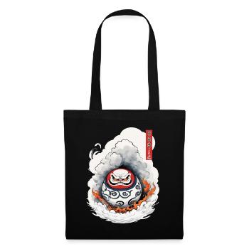 Esthétique japonaise Daruma Vintage Yokai Design - Sac en tissu - noir - Devant