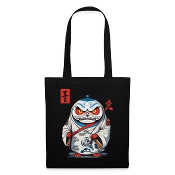 Japanischer Daruma Ästhetik Yokai Vintage - Stoffbeutel - Schwarz - Vorne