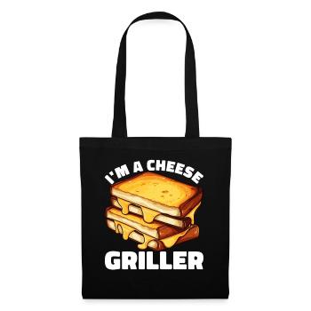 Grilled Cheese Grilled Cheese Foodie Cheese Sandwich - Sac en tissu - noir - Devant