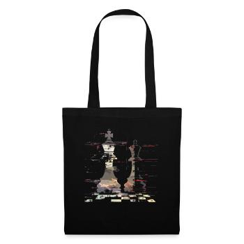 Chess Queen and King Graphic - Tote Bag - black - Front