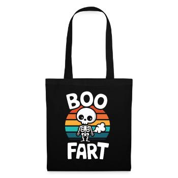 Farting Skeleton – Funny Halloween - Tote Bag - black - Front