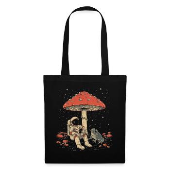 Cottagecore Aesthetic Astronaut Frog Mushroom Witc - Tote Bag - black - Front