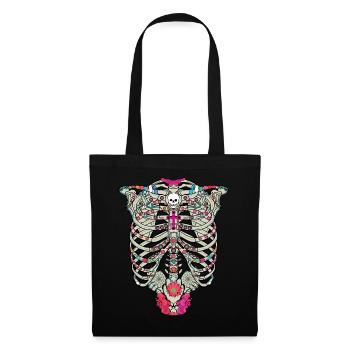 Squelette Muertos Jour Des Morts Halloween - Sac en tissu - noir - Devant
