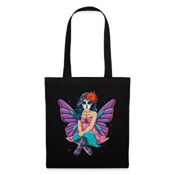 Fée Muertos Jour Des Morts Halloween - Sac en tissu - noir - Devant